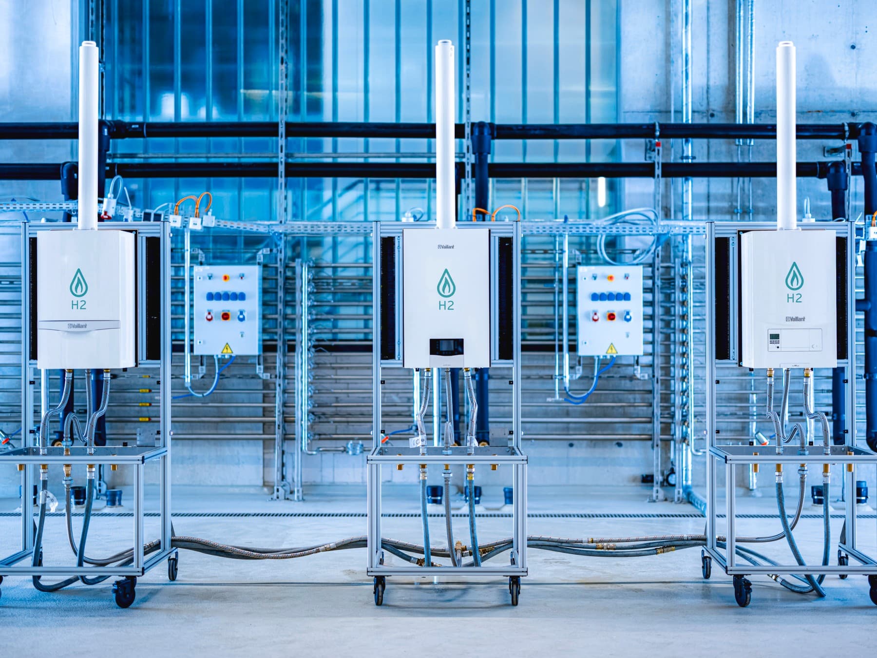 Calderas Vaillant preparadas para hidrógeno en un laboratorio de pruebas