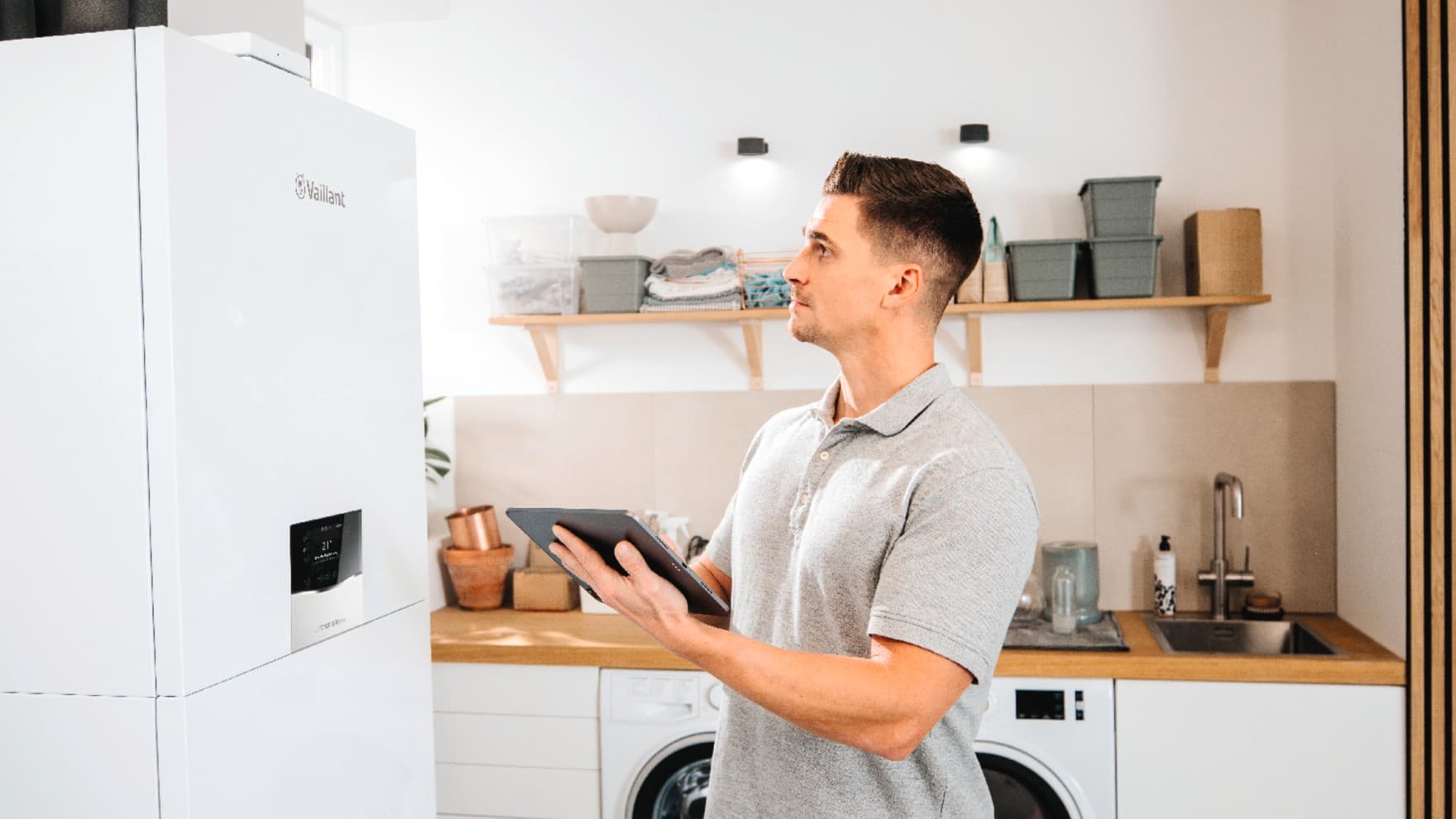 Configuración del instalador de la temperatura de impulsión