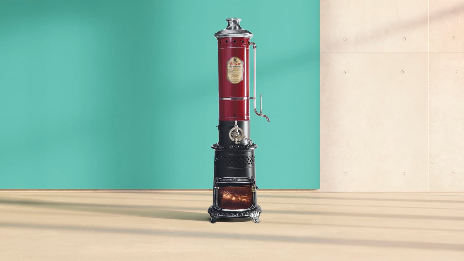 Innovación de Vaillant: el primer calentador de baño cerrado a gas de 1894.