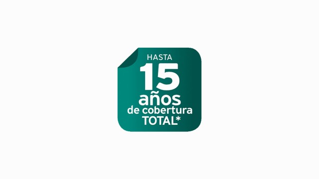Hasta 15 años de cobertura total